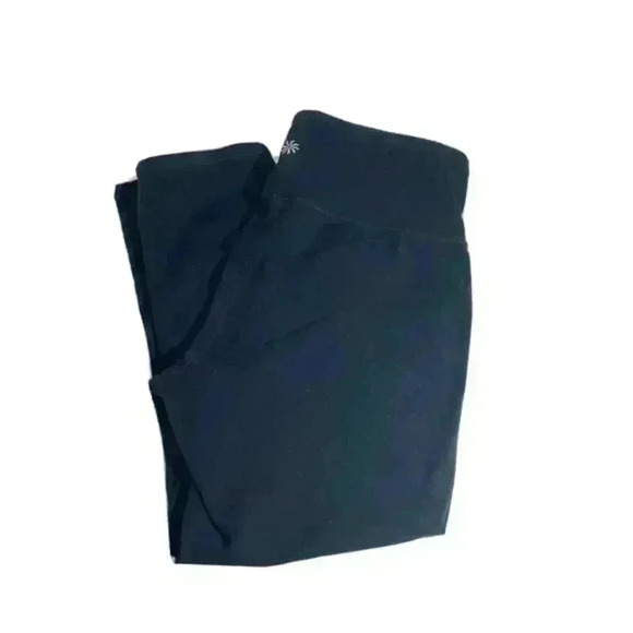 Athleta Pants - Athleta Capri Leggings Solid Black High Waisted Pocket Cropped Size S